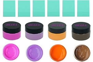 DGAGA Christmas Chalk Paste Paint 4 Colors Screen Printing Ink Set Painting On Wood DIY Home Decor with 6 Mini Chalk Squeegee Tools for Craft, Silk Screen stencils Art Paints,Furniture,Chalkboard