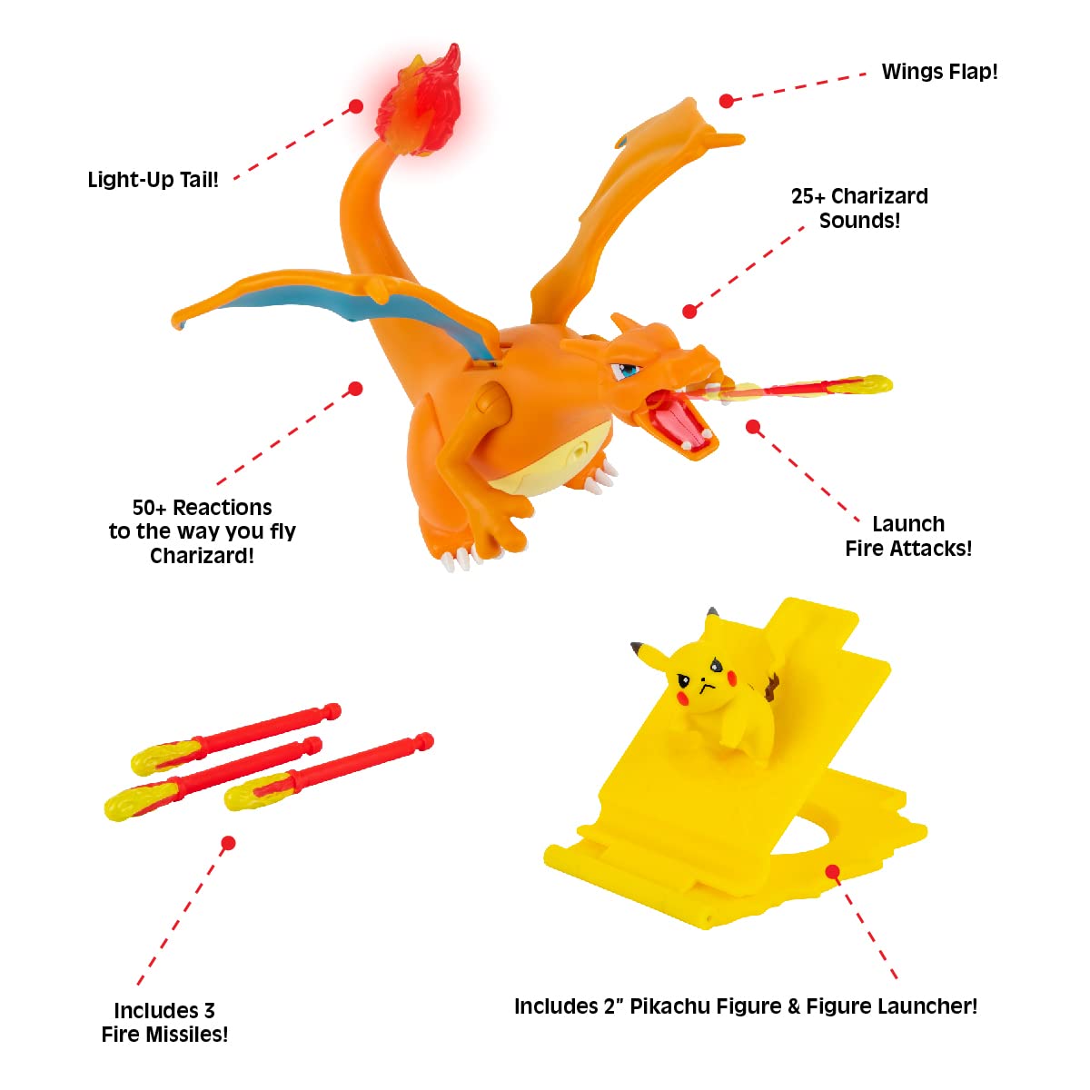 Pokémon PKW2407-15cm Select Figure - Glurak, officiële beweegbare figuur Pokémon PKW2407-15cm Select Figure - Glurak, officiële beweegbare figuur