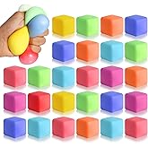 40 Pack Slow Rising Stress Cube Fidget Toys, Squishy Balls Sensory Fidget Toys for Kids Adults, Square Shape Fidgets for Classroom, Party Favors Pull Stretch Squishy Toy Classroom Prize Box Toys