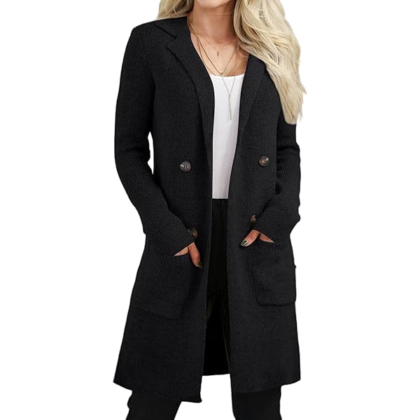 CiCiBird Donna Autunno Lungo Cardigan Maglione Alla Moda Maglia Giacca