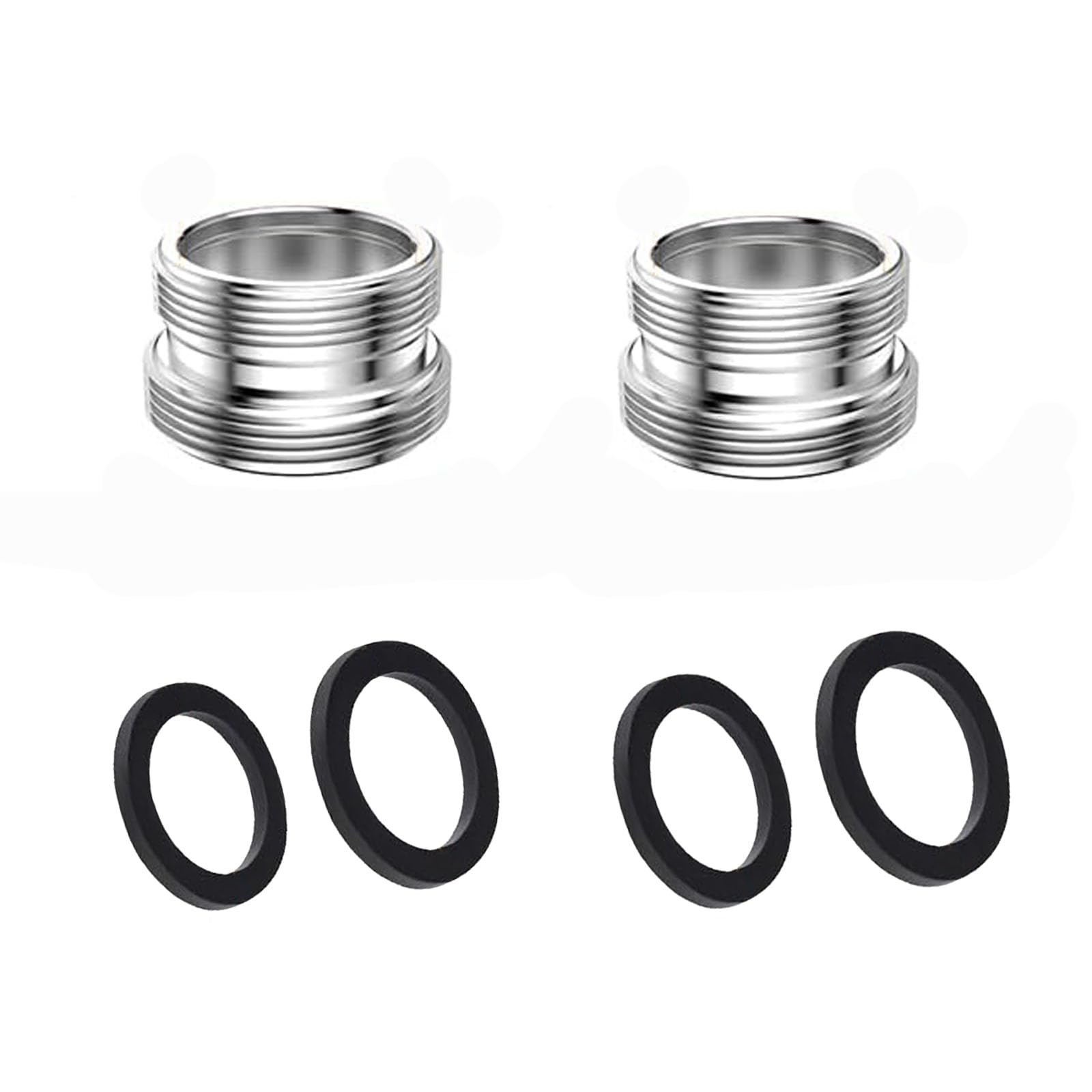 2 Pieces M18 to M22 Tap Adaptor, Thread Adapter for Male Thread M18 and M22, Ideal for Connectors for Kitchen Taps, Water Saving, Water Filter, Hoses