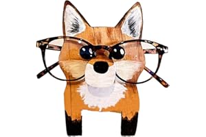 Creative Animal Glasses Stand,Wooden Eyeglass Holder, Animal Fox Eyeglass Frame Ornament Cute Animal Handmade Sunglasses Disp