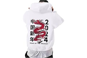 BNisBM Mens Hoodies Pullover,Sweatshirts for Men Hoodies Chinese Dragon Graphic Oversized Hoodies Casual Loose Sweatshirt