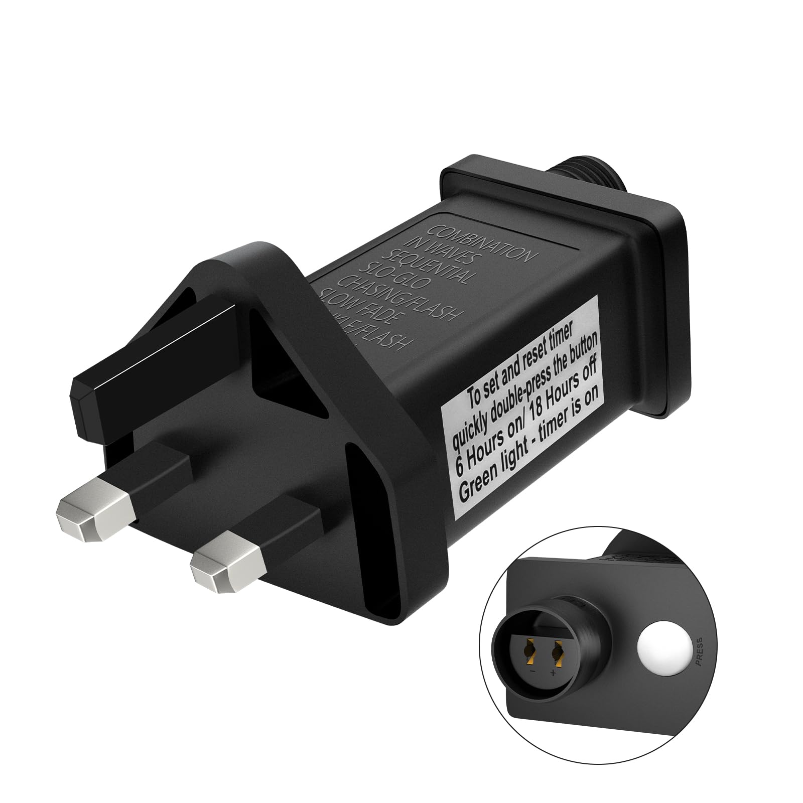 Dalugo 31V Transformer for Christmas Lights, LED Transformer Plug with Memory Function, 6h Timer, 8 Modes, Replacement Adapter for Christmas Tree Light, Icicle Fairy Lights