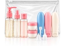 Kit Frascos para Viagem 11 Peças Reutilizáveis com Bolsa Transparente | Ideal para Shampoo, Condicionador, Cremes e Cosméticos em Viagens