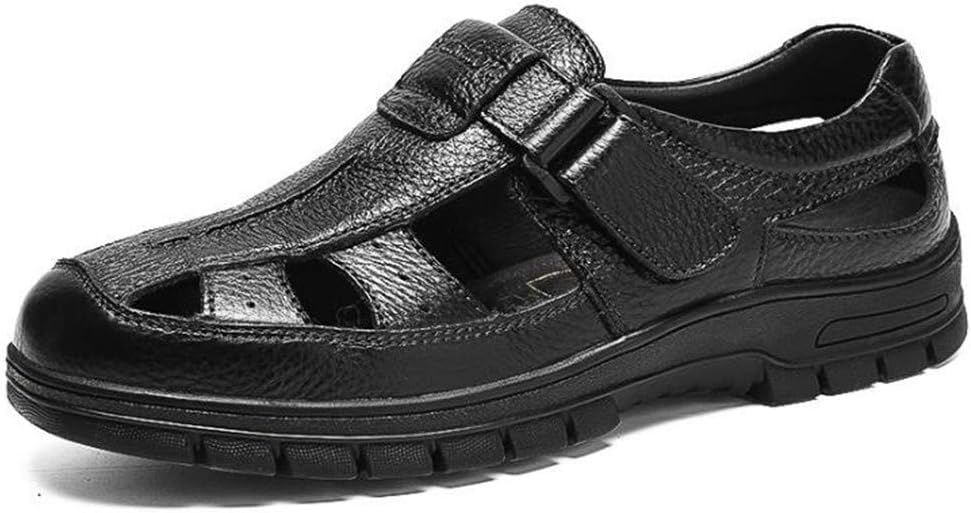 Mens Leather Outdoor Sports Hiking Sandals Trekking Fisherman Beach Shoes