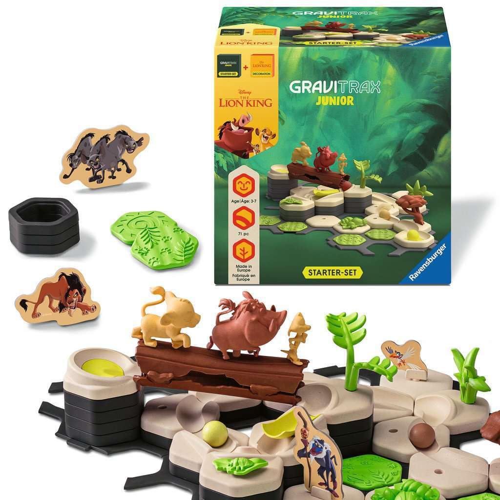 Ravensburger GraviTrax Junior: Lion King Bundle| STEM Toy | Enhances Creative Thinking | Globally Recognized Brand | Ideal for Kids Ages 3 and Up