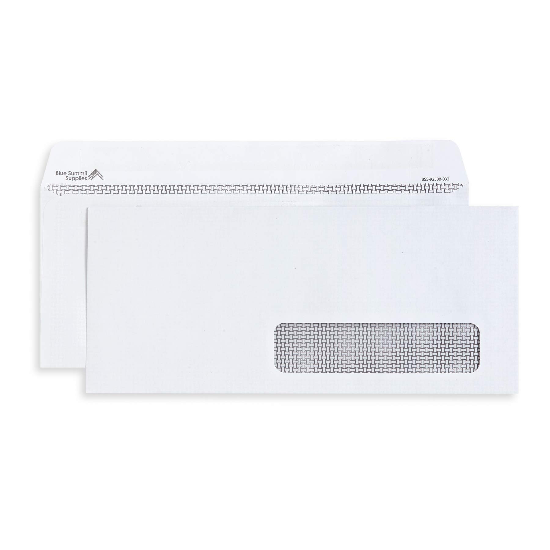 Photo 1 of 500 Self Seal Number 10 Single Right Window Envelopes - Security Lining - Designed for Secure Mailing of Invoices, Documents, and Business Statements, 4 1/8 x 9 1/2 Inches, 500 Ct
