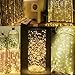 Longans Fairy Curtain Lights, Fun Outdoor Festoon Lighting,8 Modes LED Curtain Strips Icicle String Lights for Bedroom Party Indoor Outdoor Garden Wall Wedding Christmas Xmas Decorations (Warm White)