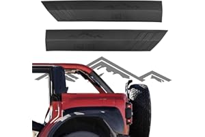 HIBRONGO 2Pcs D Pillar Cover Paint Protector Rear Trunk Roll Bar Molding Trim Compatible with Ford Bronco 2021 2022 2023 Offroad Accessories