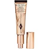 Charlotte Tilbury Beautiful Skin Medium Coverage Hydrating Foundation - Buildable Liquid Makeup for Instant Glow, Plumping Hydration & Lasting Skincare Benefits