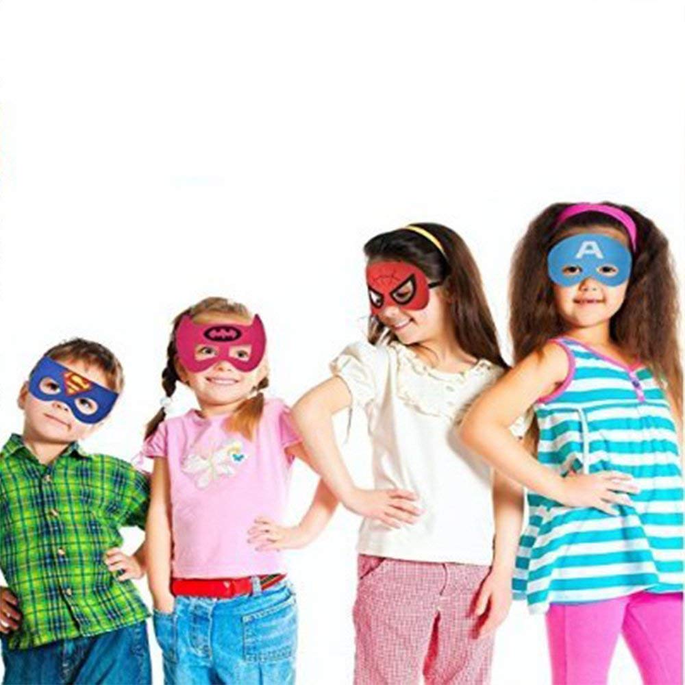 Morkia Masques de Super-Héros, 12pcs Masques pour Enfants Dress Up Masque de Super-héros Cosplay Pour Enfants Cadeaux D\'anniversaire et Fête d\'Anniversaire pour Filles, Garçons et enfants
