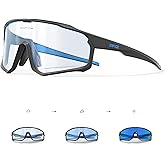 KAPVOE Photochromic Cycling Glasses Men Women Clear Mountain Bike Sunglasses MTB Sports Transition Triathlon Running - K93