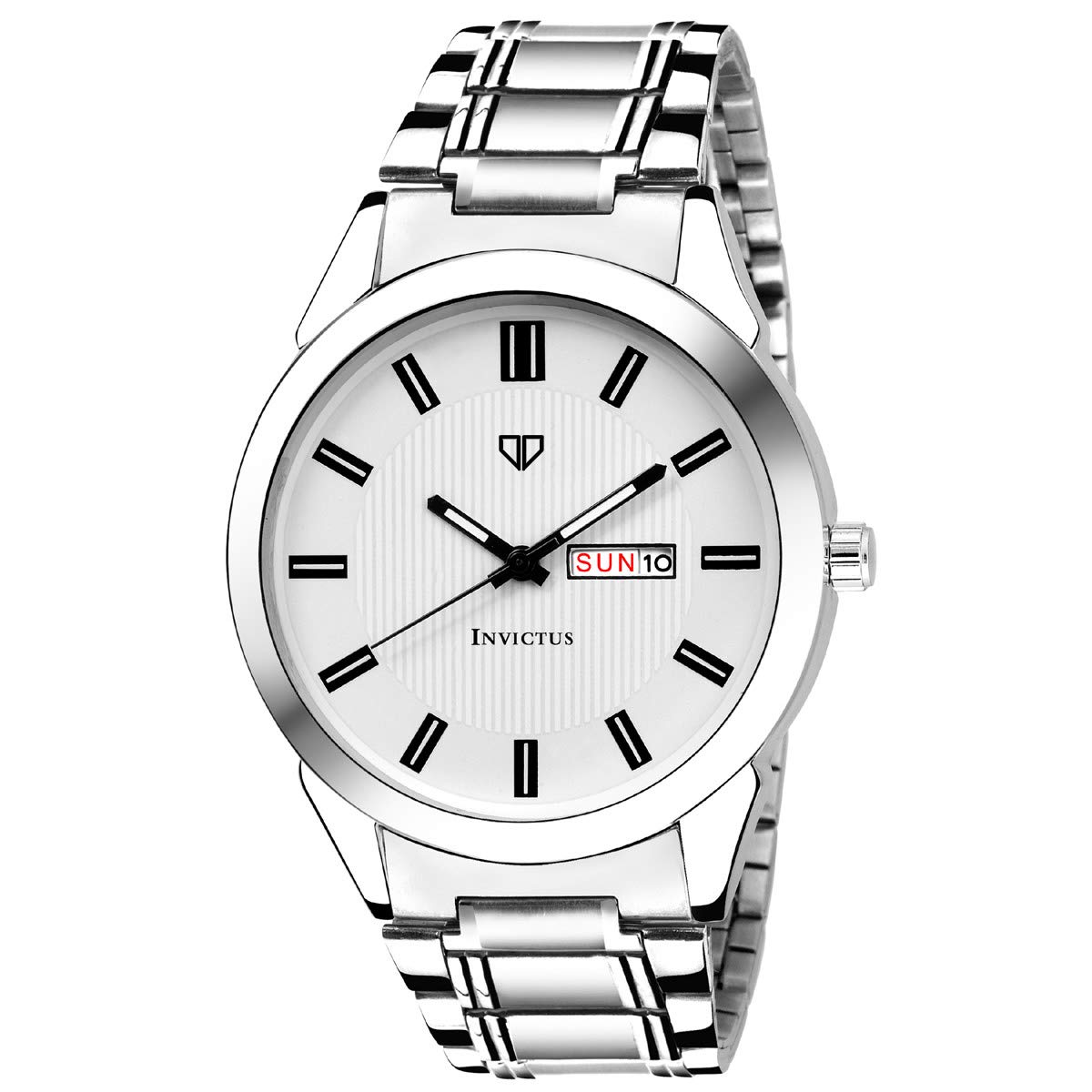 Buy Walrus® White Dial Analog Day Date Function Metal Chain Wrist Watch