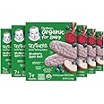Gerber Snacks for Baby Teethers, Organic Gentle Teething Wafers, Blueberry Apple Beet, 1.7 Ounce, 12 Count Box (Pack of 6)