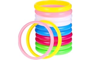 CIMAXIC 12pcs Plastic Bangle Bracelets, Multi Colored Bangles for Kids Toddler Girl Jewelry, Dress Up Small Wristbands Plasti