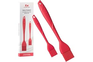 Kitchen Mama WaltzGrip Platinum Silicone Basting Pastry Brush: Set of 2 Heat-Resistant Brushes Utensils for Cooking, Baking, 