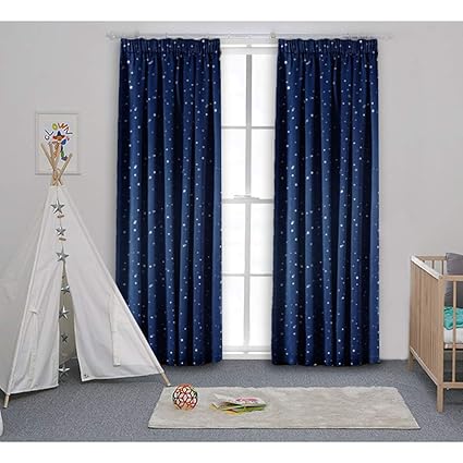 100 Blackout Star Curtains For Boys Room Ultra Sleep Energy