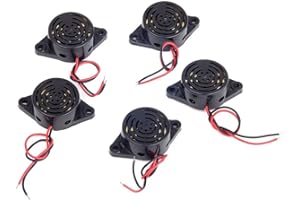 Cylewet 5Pcs SFM-27 DC 3-24V Electronic Buzzer Alarm Sounder Continuous Sound Beep (Pack of 5) CYT1083
