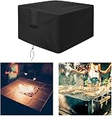 OKPOW Fire Pit Cover 90cm Square 600D Waterproof Heavy Duty view 6