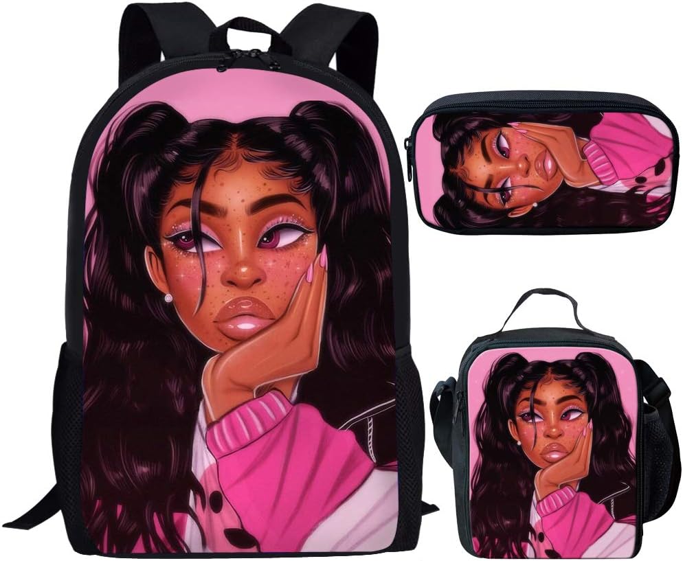 afro girl backpack