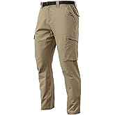 UTWGN Men's Lightweight Cargo Pants Waterproof Quick Dry Tactical Pants Outdoor Hiking Pants with Belt