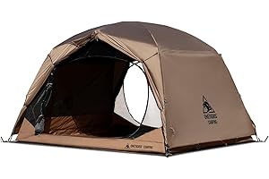 OneTigris JOVIAN 4 Person Camping Tent 3 Season Family Shelter Easy Setup Outdoor Backpacking with 2000mm Outer Rainfly, 5000mm Bottom & Waterproof Floor Mat