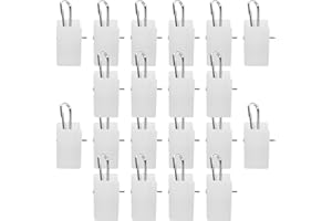 Gatuida 20pcs White Mini Curtain Clips with Hook, Strong Plastic Drapery Clips for Hanging Curtains,
