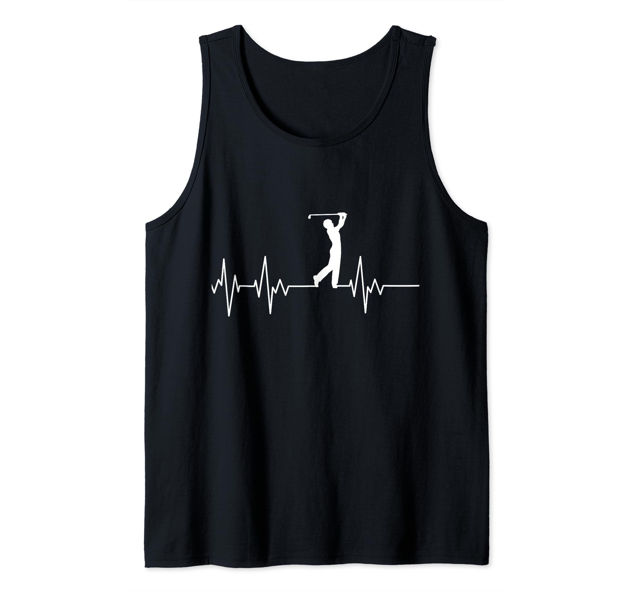 Golfer Golf Training Heartbeat Golfball Golfer Golf-Player Tank Top