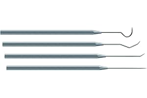 ACU-MIN Moody Tools 55-1784 10mil Precision Probe Set, 4-Piece: Straight, Hook, Single and Triple Bend Tips