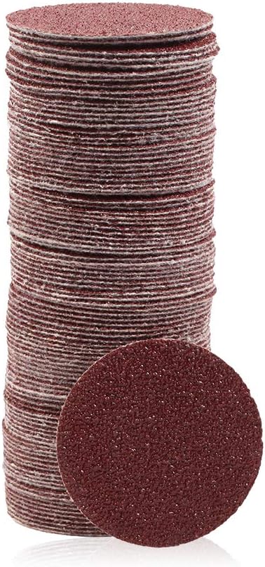 SPEEDWOX 100pcs Sanding Discs 2 inch Sandpaper 40 Grit Hook and Loop Sanding Discs for Sanders Drill Grinder Rotary Tools Attachment Woodworking Wood Auto