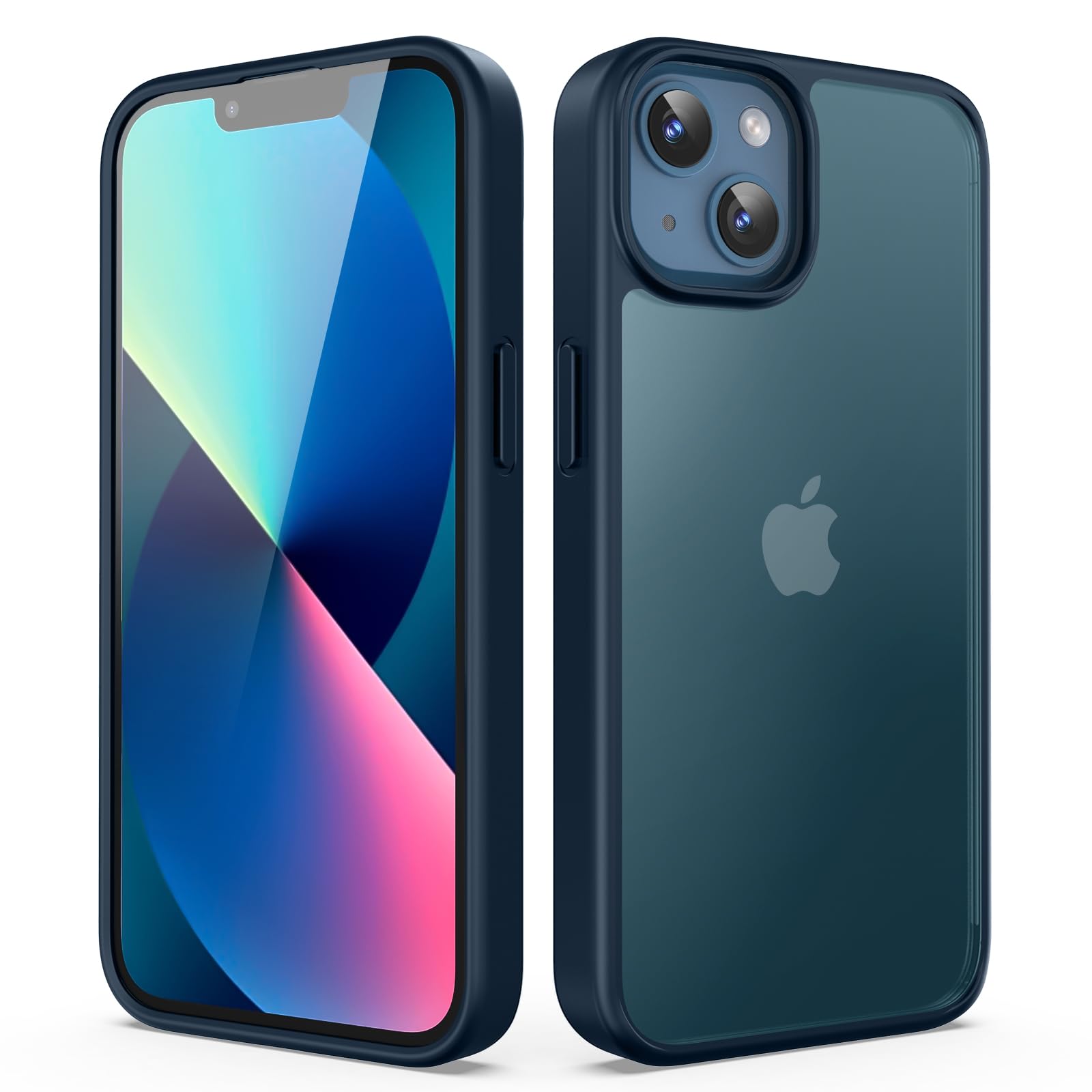 TIIXXA Matte Case for iPhone 13 6.1-Inch, Shockproof Drop Protection, Frosted Translucent Back Phone Cover, Anti-Fingerprint (Blue) — image 1