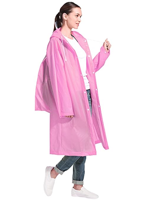 Aibrou Transparent Regenponcho Motorrad Regenmantel Wasserdichte Regenjacke Eva Regenkleidung Fahrrad Raincoat Regencape für 