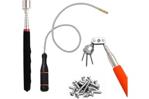 Paoeyrb 3 Pcs Magnetic Pickup Tool Set - High Quility Telescoping, New Upgrated Extendable Rotating Head, and Flexible Long Magnetic Pickup Tools for Automotive Repair, Home Use, Narrow Space