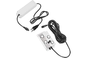 Hyuduo Ultrasonic Mist Maker, Stainless Steel Ultrasonic Fogger, Dense Fog Creation with 4 Cores for Gardening and Landscapin