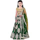 Narya Creation Embroidered Designer Semi-Stitched Lehanga Choli For Girl's (FreeSize)