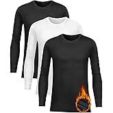 Rolimaka 3 Pack Youth Boys Compression Thermal Shirt Long Sleeve Fleece Undershirt Football Baseball Soccer Base Layer Top