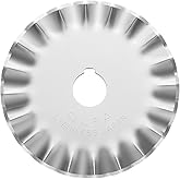 OLFA 45mm Rotary Cutter Pinking Blade, 1 Blade (PIB45-1) - Stainless Steel Circular Decorative Edge Blade for Crafts, Sewing,