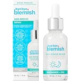 Bye Bye Blemish Skin Rescue Niacinamide Serum for Face, Pore Minimizer 1oz | Hydrating Facial Solution Features Collagen &amp; Antioxidants for Oil Control to Promote Clear, Smooth Skin Texture