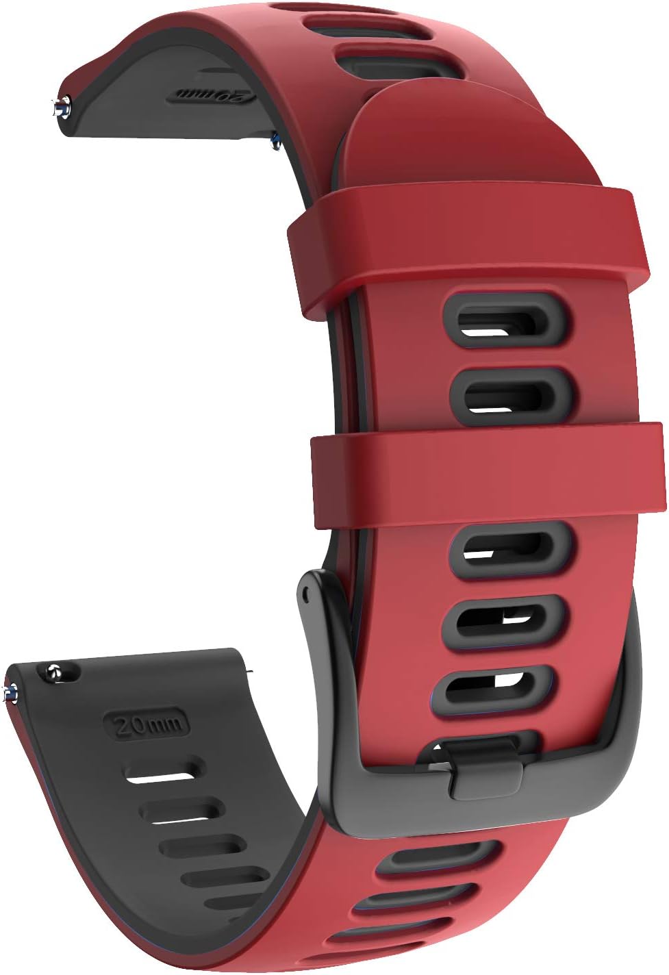 ISABAKE 20mm Silicone Watch Strap for Garmin Vivoactive 3, Forerunner 245/645, Vivomove HR, Samsung Galaxy Watch 42mm