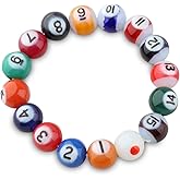 Gzrlyf 8Ball Bracelet Pool Player Playing Gift For Billiards Lover 8Ball Pool Game Fan Jewelry
