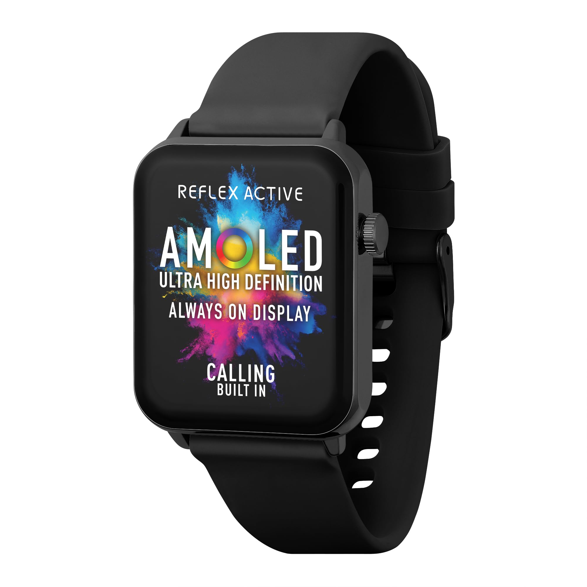 Reflex Active Amoled Series 30 1.78'' Always-On Display 30 Black Smart Watch