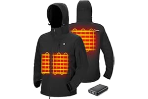 TIDEWE Heated Jacket for Men with Battery Pack (Black, Camo, Size S-XXXL)