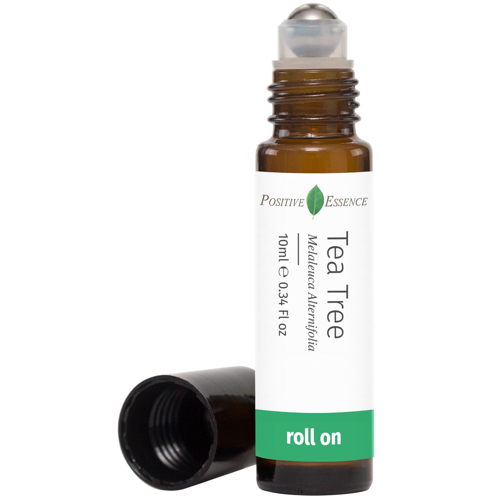 Tea Tree Essential Oil Roll-On, Natural Aromatic Melaleuca Oil Pre-Diluted in Jojoba, Travel-Size Fragrance Roller, Handcrafted in Thailand (10 mL)