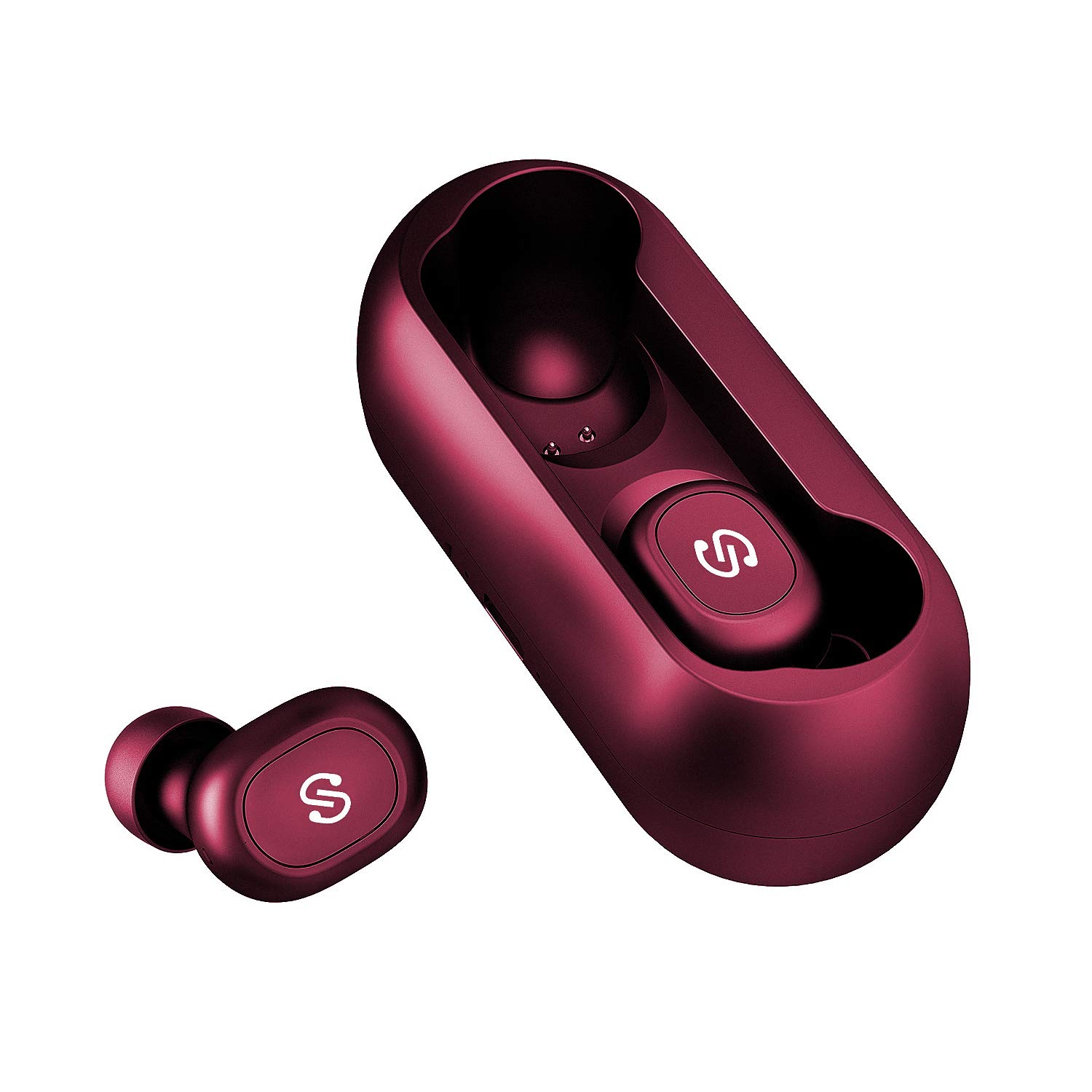 Auriculares Deportivos de Manos Libres SoundPEATS Estéreo Deep Bass Auriculares Bluetooth 4.1 Cascos Inalámbricos con Mic Cancelación de Ruido CVC 6.0 y Resistente al Sudor IPX7 para IOS y Android --- (Negro)