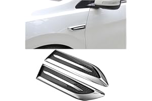 Sandfren 2PCS Car Hood Side Air Flow Intake Vent Trim, Self Adhesive Weatherproof Vehicle Grille Mudguard Side Stickers, Auto Exterior Decorative Accessories, Universal for SUV Sedan Truck