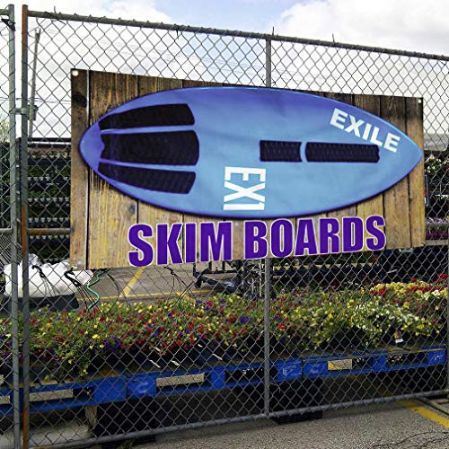 Vinyl Banner Sign Skim Boards Sports Skim Boards Outdoor Marketing Advertising Blue - 28inx70in (Multiple Sizes Available), 4 Grommets, Set of 3 - Thumbnail 2