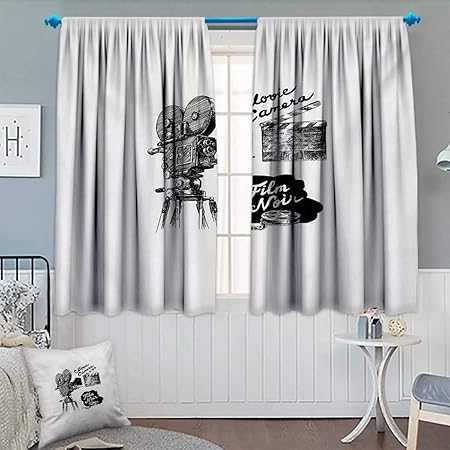 Chaneyhouse Movie Theater Window Curtain Fabric Antique Movie