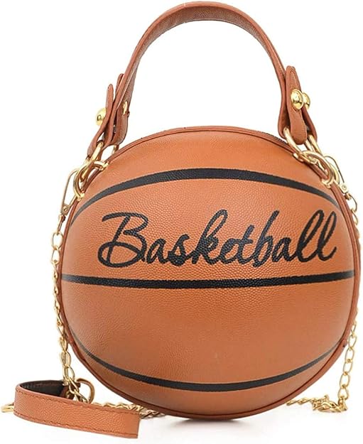 Basketball Shaped Handbag, Women's Purse Cross Body Bag Tote Messenger