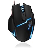 Gaming Mouse, ECHTPower 7200dpi Optical Gaming Mice, Ergonomic Design, Led USB Wired Gamer Mouse for PC, Notebook, Laptop, Macbook, iMac, Macbook Pro